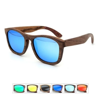 Lunettes de soleil à monture en bois faites à la main